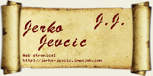 Jerko Jevčić vizit kartica